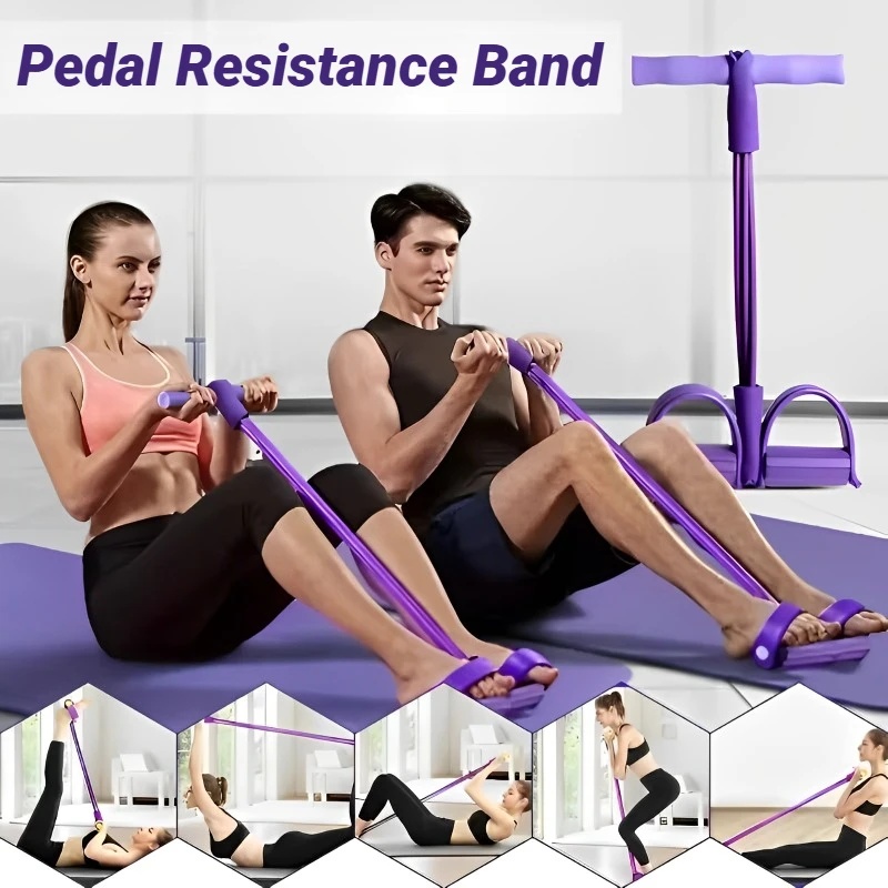 4‑Tube Pedal Tension Rope Mult - огляд і ціна Yoga Fitness Stretching Strap
