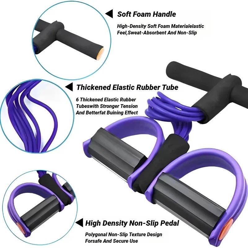 4‑Tube Pedal Tension Rope Mult - огляд і ціна Yoga Fitness Stretching Strap